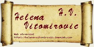 Helena Vitomirović vizit kartica